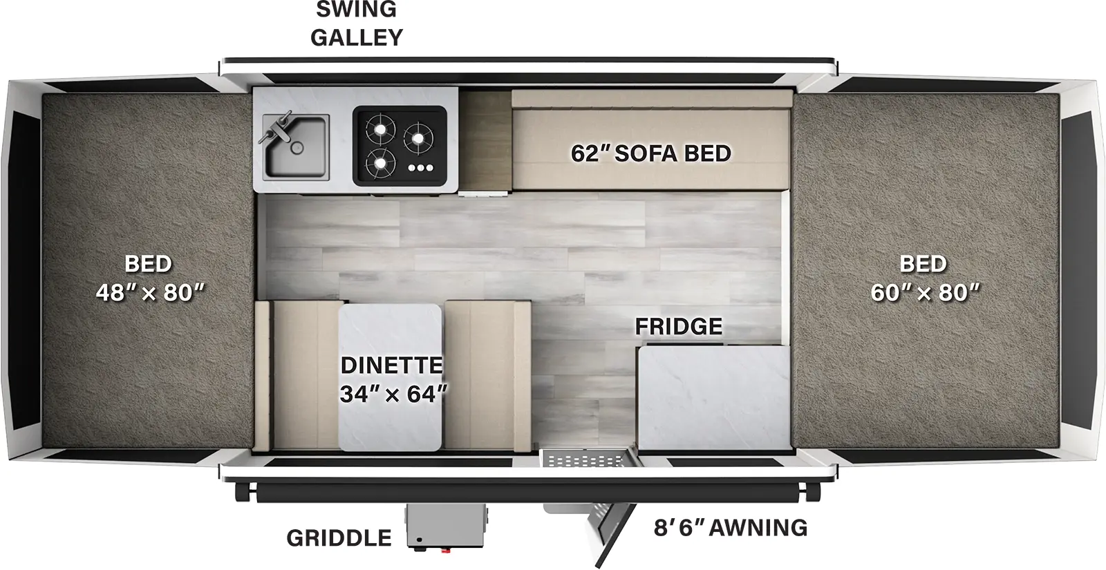 Rockwood Extreme Sports Package 1970ESP - DSO Floorplan